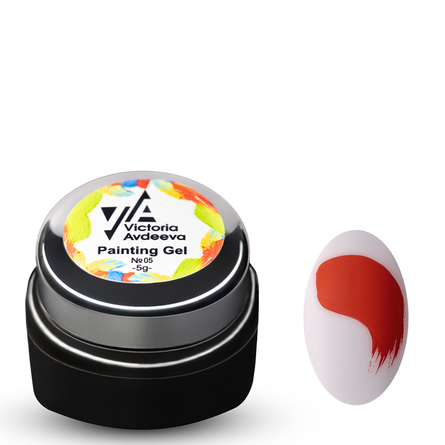 Гель-фарба для стемпінгу та китайського розпису Victoria Avdeeva Painting Gel No05, 5 мл (червоний), фото 1