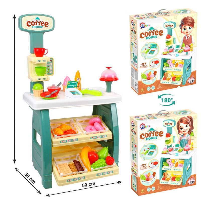 Гр Іграшковий набір "Кав’ярня" 9765 (3) "Technok Toys", 50 39 87 см, продукти, каса, гроші, термінал, світло, звук, в коробці, фото 1