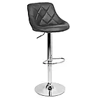 Красивий барний стілець Toledo зі шкіряним сидінням, хромованою основою та регулюванням висоти, колір бежевий, фото 8