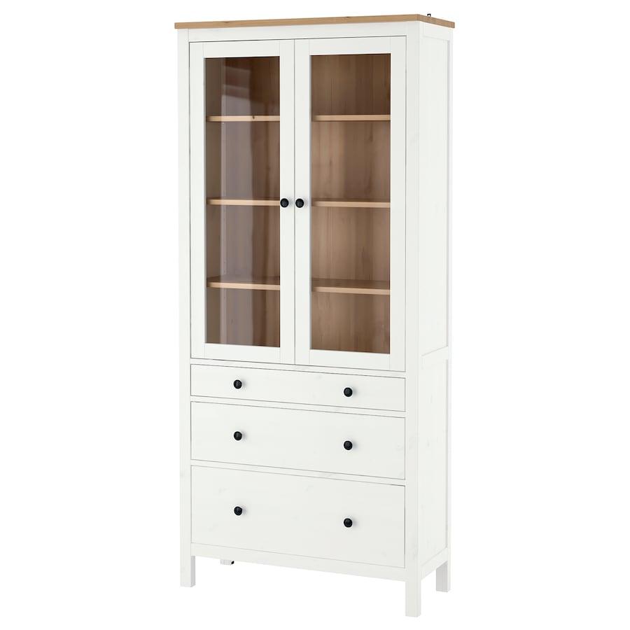 Шафа з полицями IKEA HEMNES 90x197 см Біло-коричнева 504.135.07