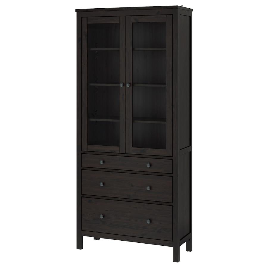 Шафа з полицями IKEA HEMNES 90x197 см Темно-коричнева 703.717.71