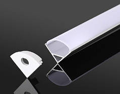 Набір профіль кутовий алюмінієвий анод. LT-601+ розсіювач напівматовий 13*13мм 51101