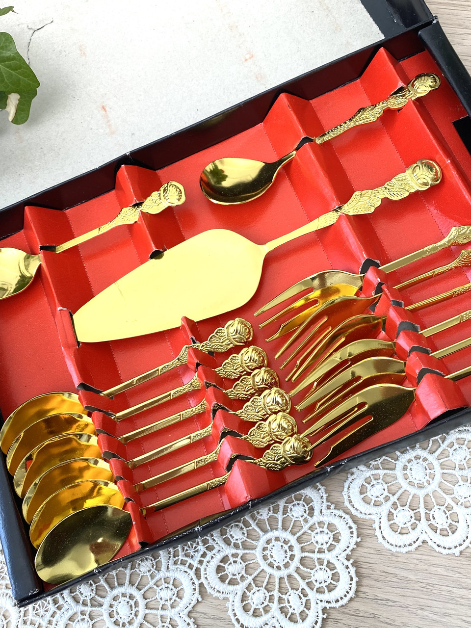 Комплект немецкий приборов для десертного стола с хильдесхаймской