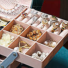 Косметичка органайзер із дзеркалом 27х20х18см Чорна / Кейс для косметики / Органайзер для косметики та прикрас, фото 6