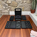 Вафельниця гриль електричний мультимейкер 8 знімних пластин для вафель сендвічів горішниця прижимний 2200 Вт, фото 3