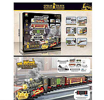 Залізниця 699-28 A (12) світлові та звукові ефекти, акумулятор 3.7 V, USB кабель, парогенерація, автоматичний принцип роботи, в