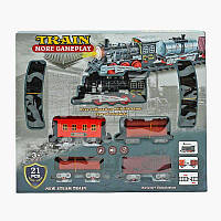 Залізниця B 0314-1 (36/2) 21 деталь, звук, світло, на батарейках, 4 вагони, в коробці