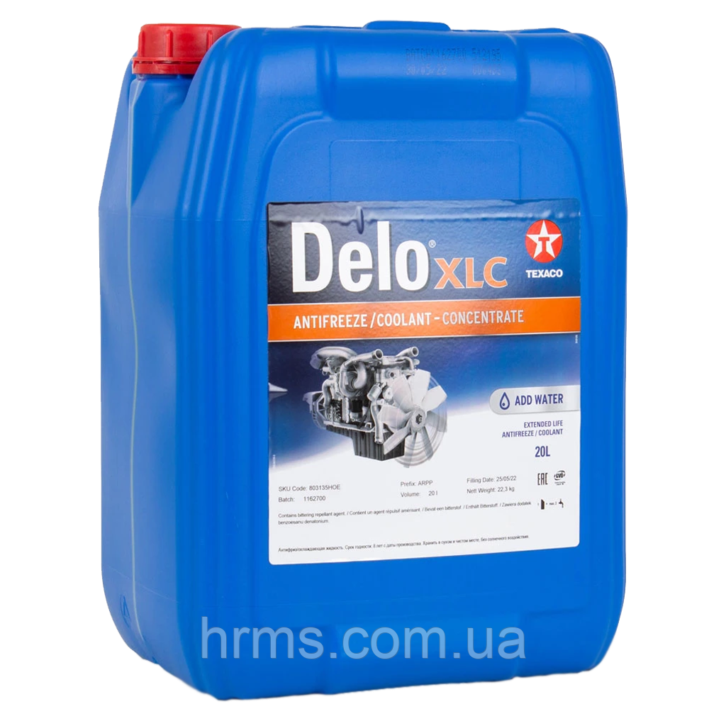 Антифриз TEXACO DELO XLC AF/C 20л концентрат помаранчовий -80 град каністра