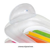 Надувний шезлонг Intex 58802 (160х85 см) Білий, фото 4