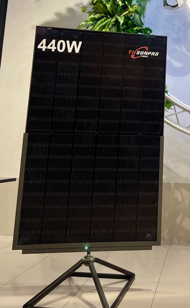 Монокристалічна сонячна панель SunPro SPDG440-N108M10, 440Вт, Full Black, N-Type, Bifacial,
