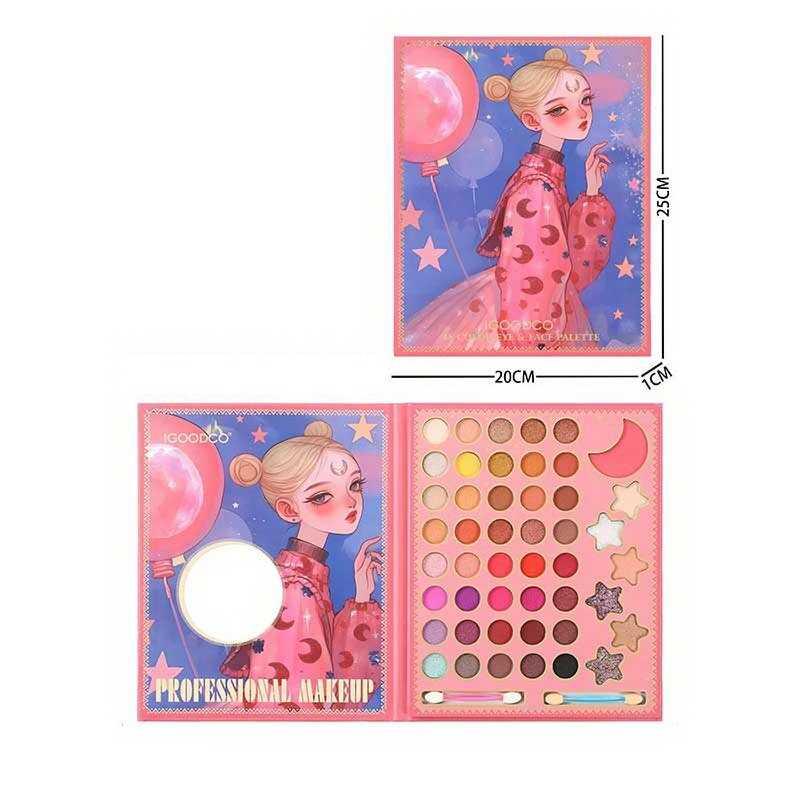 Косметика LK 5173 (96) 40 кольорів тіней, хайлайтери, рум'яна, у плівці, фото 1