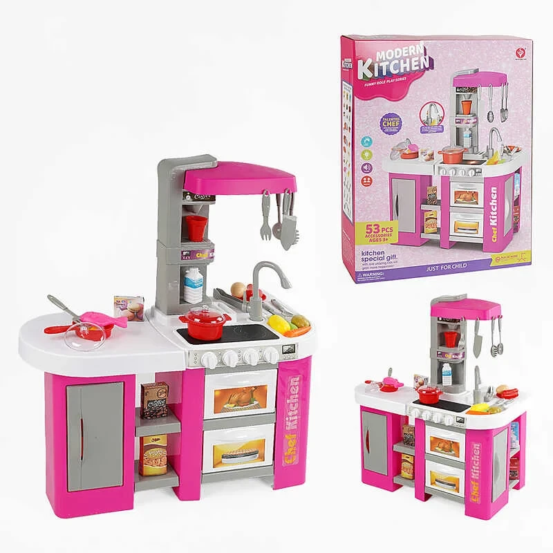 Кухня 922-169 (6) висота 72 см, 53 елементи, звуки, мелодії, підсвічування, автоматична подача води, в коробці, фото 1