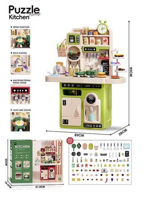 Кухня G 787 A Штрих = 01219 (4) на батарейках, звук, озвучення англійською мовою, музика, пісні, підсвітка, імітація роботи плити, фото 1