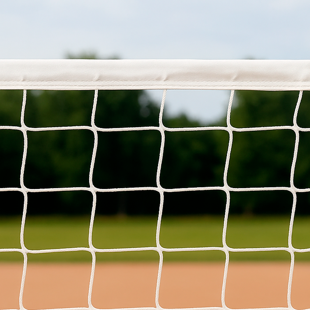 Сітка волейбольна без-вузлова «Еліт 15» з шнуром, сітка для волейболу, біла