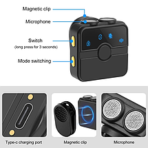 Бездротовий петличний мікрофон для iPhone c Lightning Puluz PU3156B, фото 5
