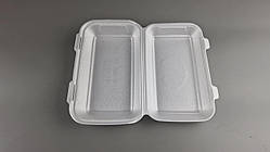 Ланчбокс зі спіненого полістиролу з кришкою (270*145*70) білий МВ-10 (250 шт)