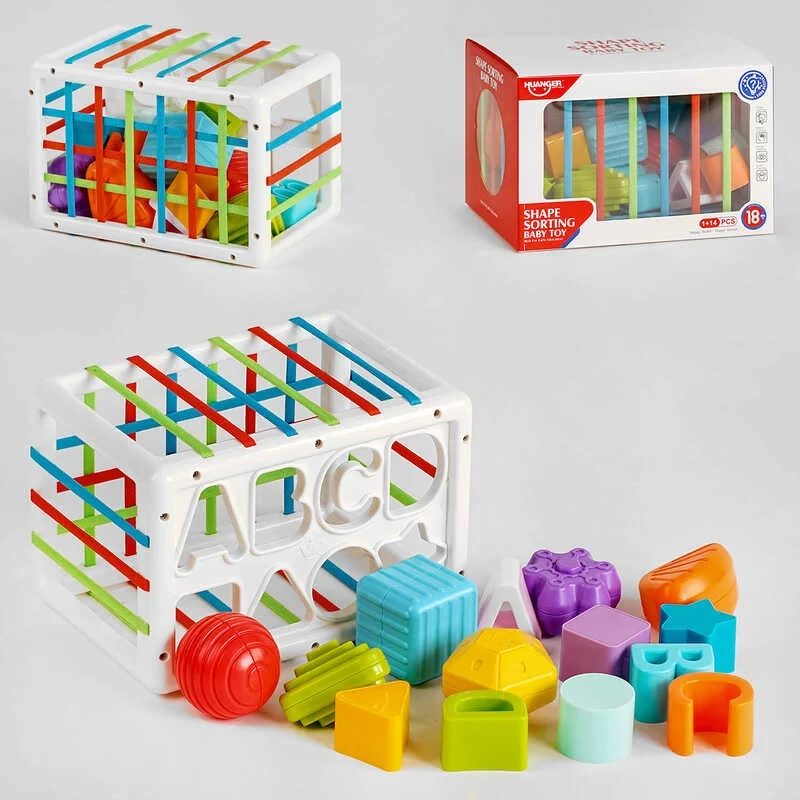 Логічна гра HE 0209 (48) сортер, 14 сенсорних елементів в коробці, фото 1