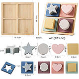 Логічна дошка C 64057 (60) сортер за формою, 4 гумових фігурки, в пакеті, фото 4