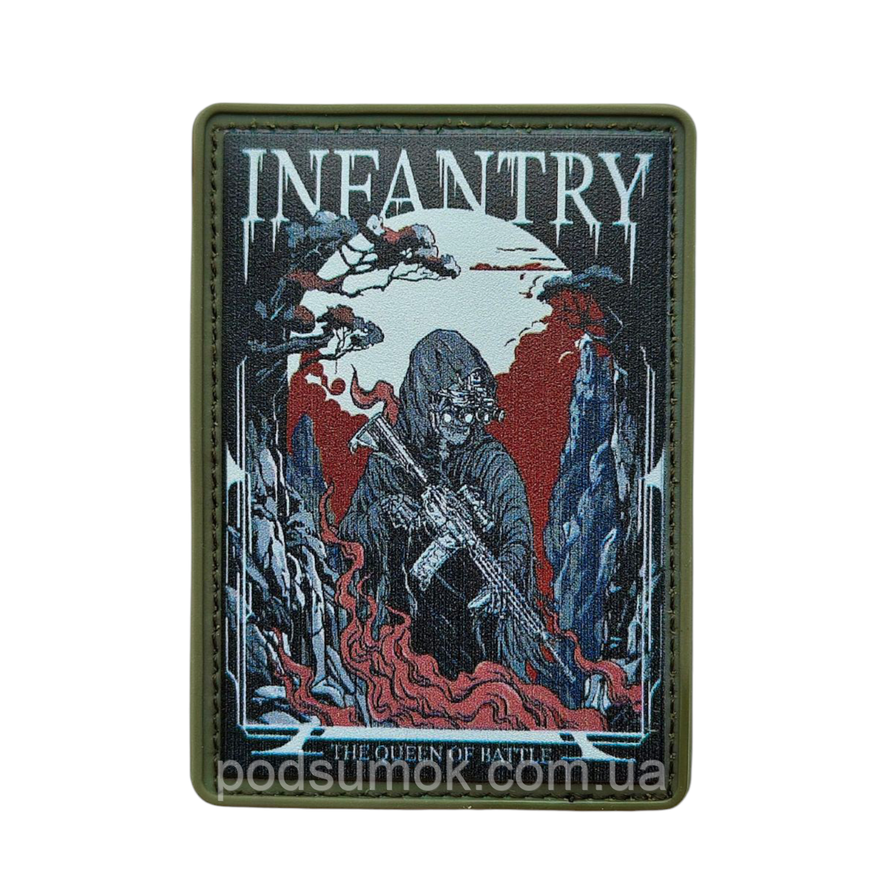 Шеврон ПВХ INFANTRY на липучці для велкро патч гумовий, фото 1