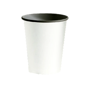 Стакан одношаровий біло-чорний 270мл (50шт/уп|1800шт/ящ) PLWB270