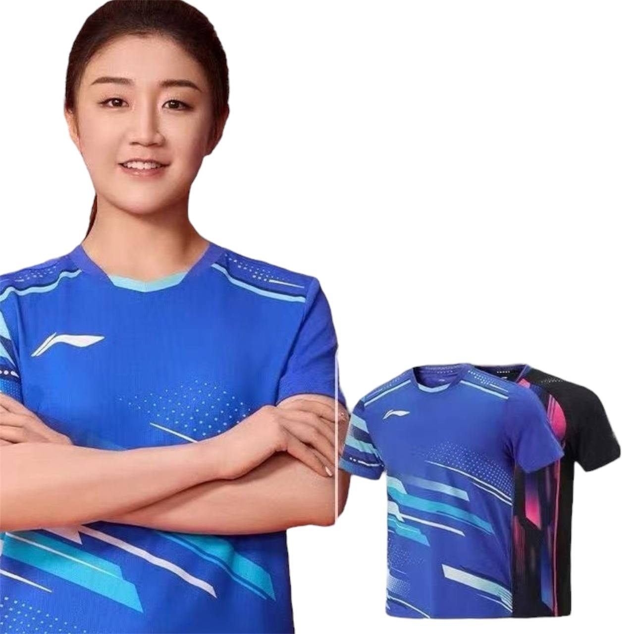 Теніска Li-Ning Champion блакитна (форма збірної Китаю). Чоловічі та жіночі розміри, фото 1