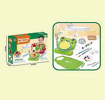 Набір для гончарства XJ 560 (24) електричне коло для гончарства, від мережі, глина, інструменти, фарби, палітра, пензлики, фартух,