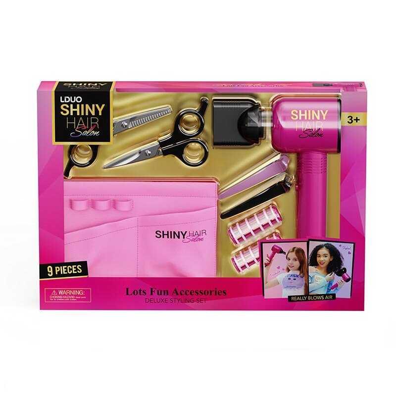 Набір перукаря 626009 (24) функціональний фен, насадка, ножиці, заколки, бігуді, накладна кишеня, в коробці, фото 1