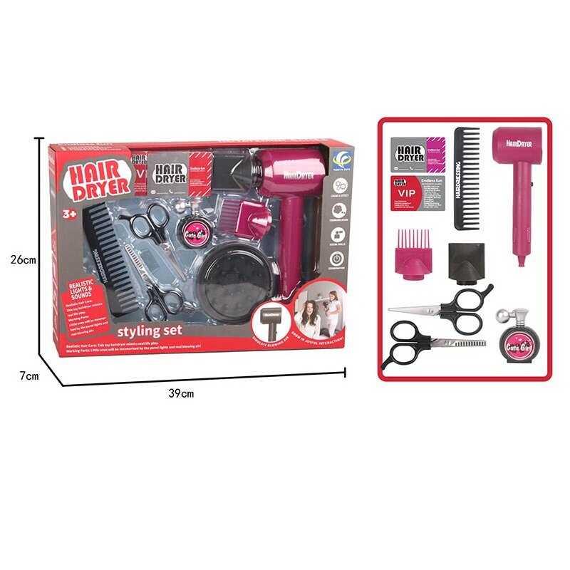 Набір перукаря YF 820 D-1 (42/2) функціональний фен, на батарейках, аксесуари, в коробці, фото 1