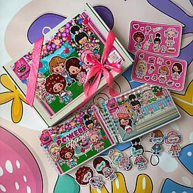 Подарунковий бокс Альбом будинок Тока Бока рожеве драже