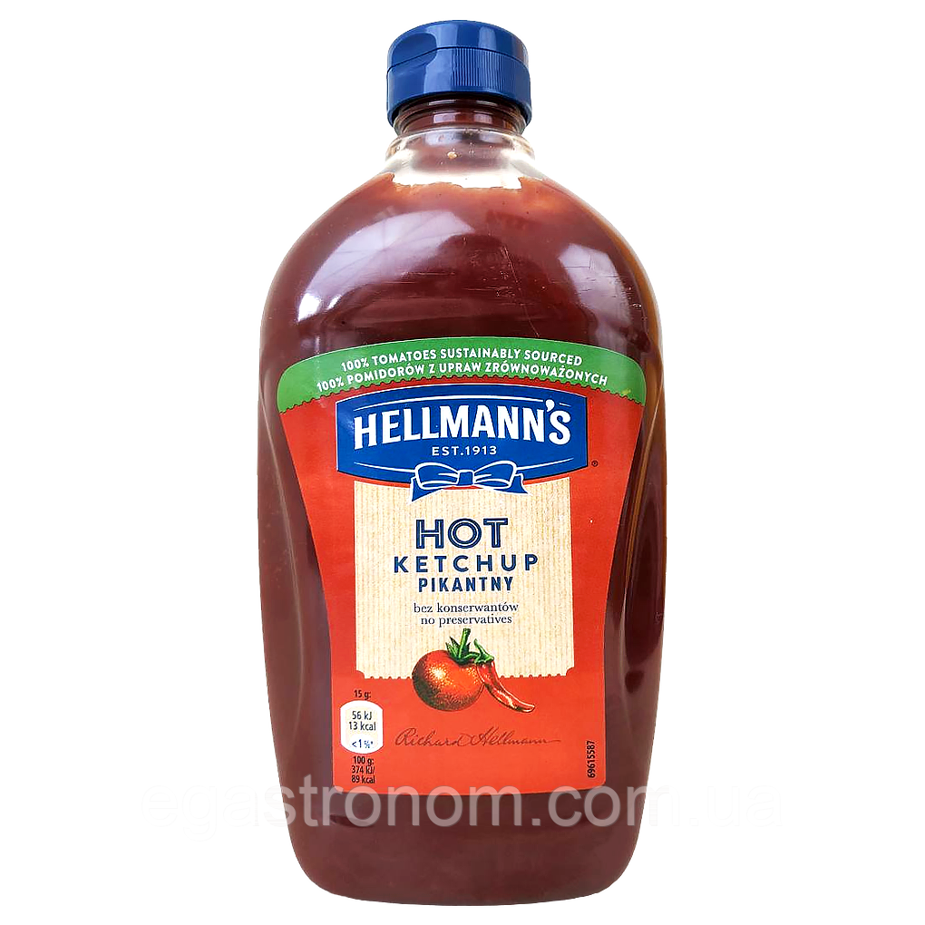 Кетчуп пікантний Хеллманс Hellmann's 825g 6шт/ящ (Код: 00-00017690)