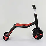 Самокат 3в1 JT 28288 (1) Best Scooter, самокат-велобіг-велосипед, ЧЕРВОНИЙ, світло, 8 мелодій, колеса PU, переднє колесо d = 20см,, фото 3