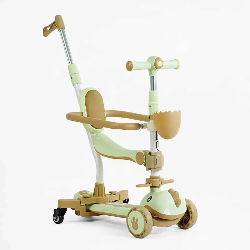 Самокат 5в1 "Skyper" GL-09813 (6) колеса PU 125х40мм зі світлом, УКР. МУЗИКА та підсвічування платформи, с ДОП. КОЛЕСАМИ, захисний, фото 1