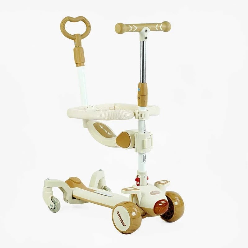 Самокат 5в1 "Skyper" J-25110 (6) колеса PU 125х40мм зі світлом, музика та підсвічування платформи, з ДОП. КОЛЕСАМИ, захисний, фото 1