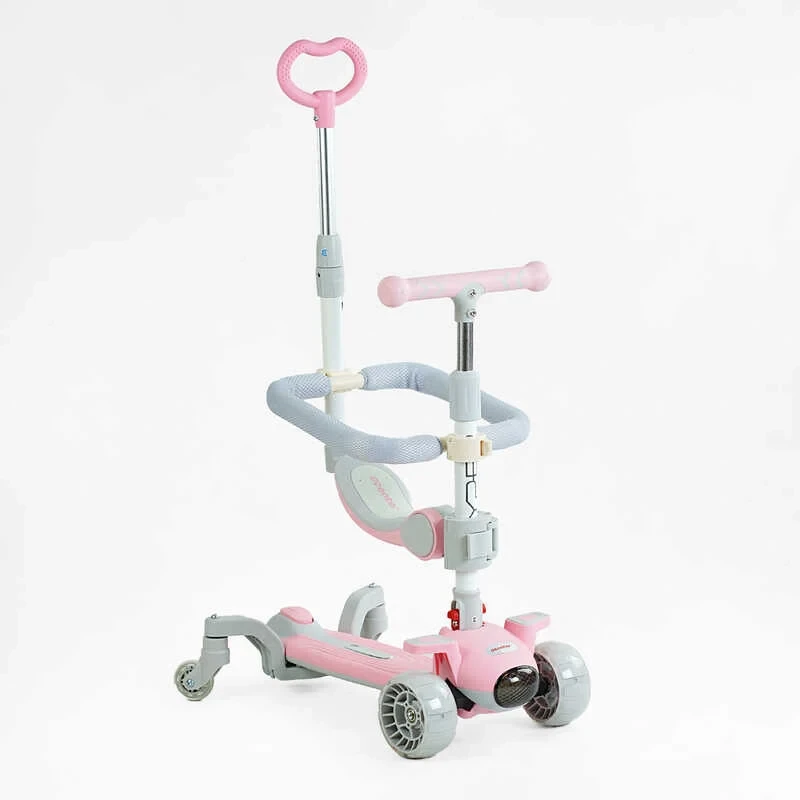 Самокат 5в1 "Skyper" J-36225 (6) колеса PU 125х40мм зі світлом, музика та підсвічування платформи, з ДОП. КОЛЕСАМИ, захисний, фото 1