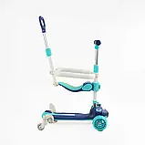 Самокат 5в1 "Skyper" J-58460 (6) колеса PU 125х40мм зі світлом, музика та підсвічування платформи, з ДОП. КОЛЕСАМИ, захисний, фото 2