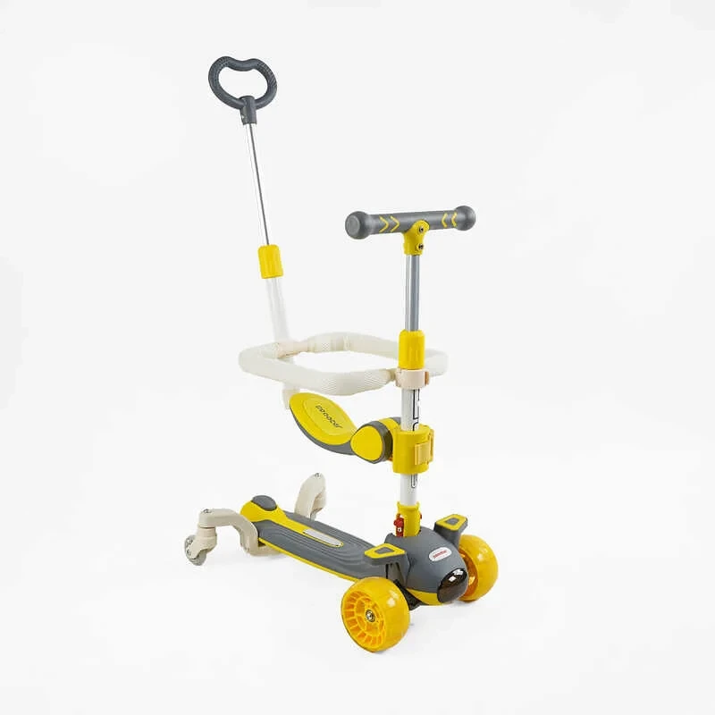 Самокат 5в1 "Skyper" J-69300 (6) колеса PU 125х40мм зі світлом, музика та підсвічування платформи, з ДОП. КОЛЕСАМИ, захисний, фото 1