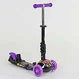 Самокат Best Scooter 5в1 13400 абстракція, PU колеса, підсвічування коліс, фото 2