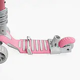 Самокат 5в1 P-63700 (1) Best Scooter, з ДОП. КОЛЕСАМИ, захисний бампер, PU колеса зі світлом, в коробці, фото 5