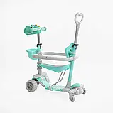 Самокат 5в1 P-67303 (1) Best Scooter, з ДОП. КОЛЕСАМИ, захисний бампер, PU колеса зі світлом, в коробці, фото 3