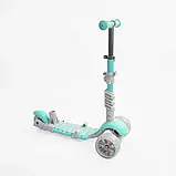 Самокат 5в1 P-67303 (1) Best Scooter, з ДОП. КОЛЕСАМИ, захисний бампер, PU колеса зі світлом, в коробці, фото 4