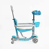 Самокат 5в1 P-92401 (1) Best Scooter, з ДОП. КОЛЕСАМИ, захисний бампер, PU колеса зі світлом, в коробці, фото 2