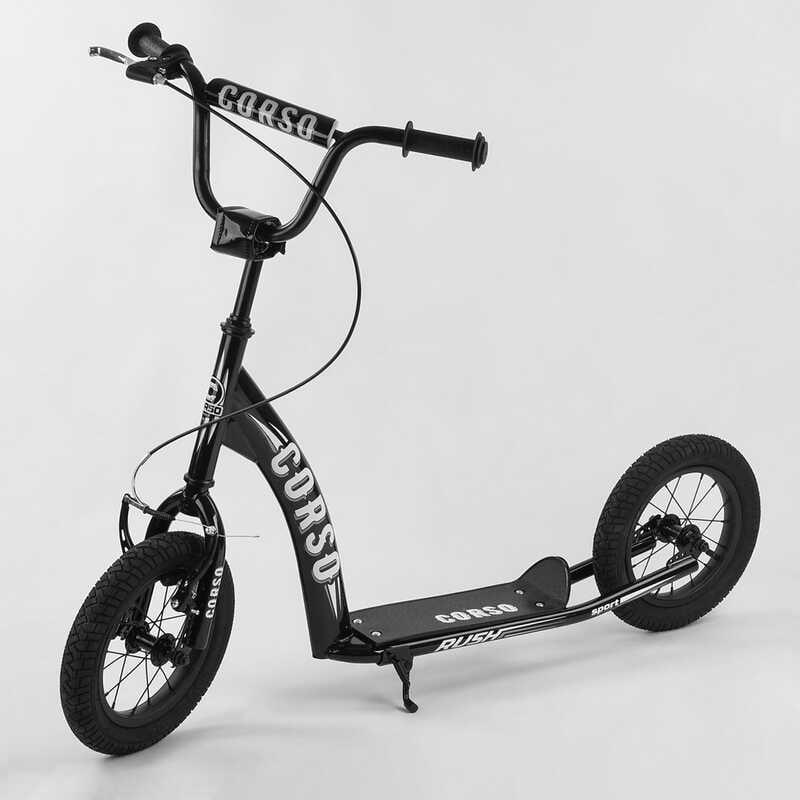 Самокат CR-T 1707 (1) "Corso" колеса надувні 12``, ручне переднє гальмо, фото 1