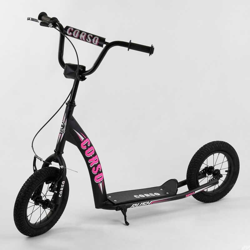 Самокат CR-T 9490 (1) "Corso" колеса надувні 12``, ручне переднє гальмо, фото 1