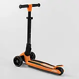 Самокат Lamborghini триколісний LB - 10200 (4) складане алюмінієве кермо, колеса PU зі світлом, в коробці, фото 7