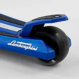 Самокат Lamborghini триколісний LB - 20300 (4) складане алюмінієве кермо, колеса PU зі світлом, в коробці, фото 6