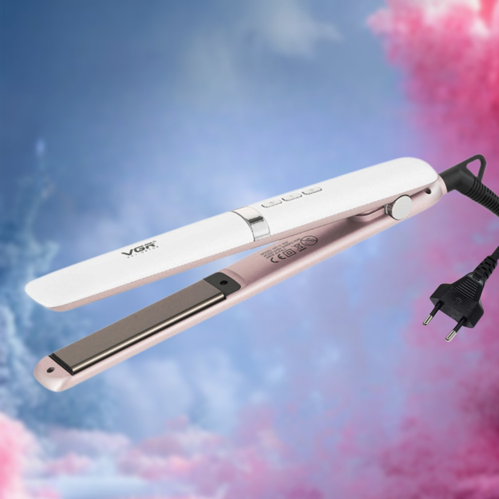 Випрямляч для волосся з керамічним покриттям VGR V-522 утюжок з дисплеєм та регулюванням температури, фото 1