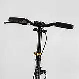 Самокат алюмінієвий Best Scooter BS-98033 (4) "Factor", ручне дискове гальмо, діаметр PU коліс - 200мм, 2 амортизатори,, фото 2