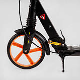 Самокат алюмінієвий Best Scooter BS-98033 (4) "Factor", ручне дискове гальмо, діаметр PU коліс - 200мм, 2 амортизатори,, фото 3