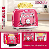 Тостер 6842 A (120/2) розмір - 15х16х11 см, механічний важель, тріскачка, хлібці, в коробці, фото 2