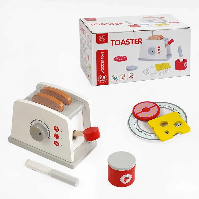 Тостер C 61657 (40) рухомі елементи, тріскачка, продукти, у коробці, фото 1